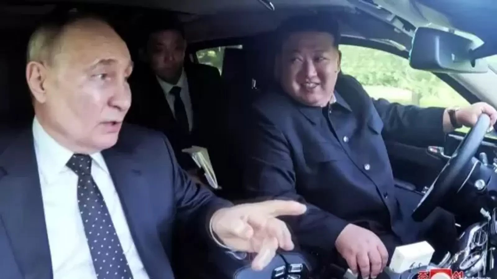 Vladimir Putin, Kim Jong Un drive each other in Russian Aurus limousine and exchange gifts — watch video
