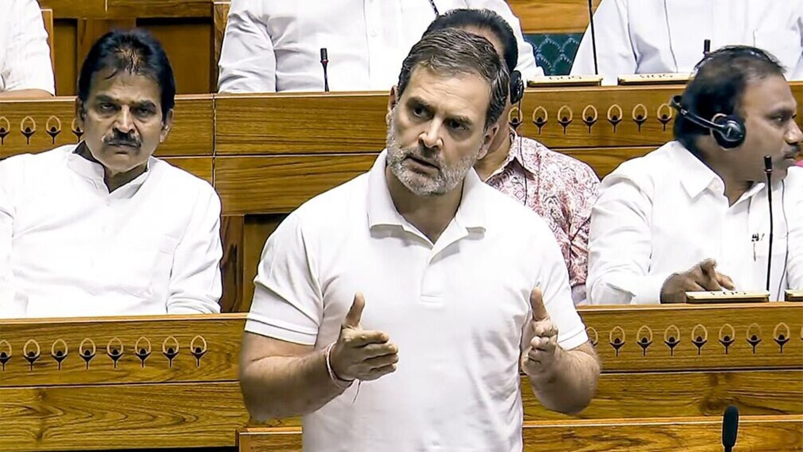 NEET 2024 row in Lok Sabha: Rahul Gandhi’s mic ’switched off’, govt says ready for discussion but…