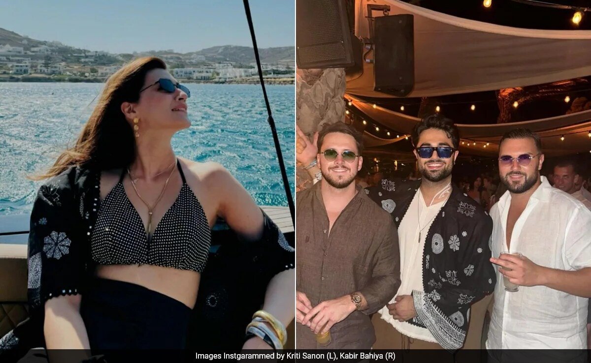 The Internet Spots Kriti Sanon And Rumoured Boyfriend Kabir Bahia Wearing The Same Shrug On Greek Holiday