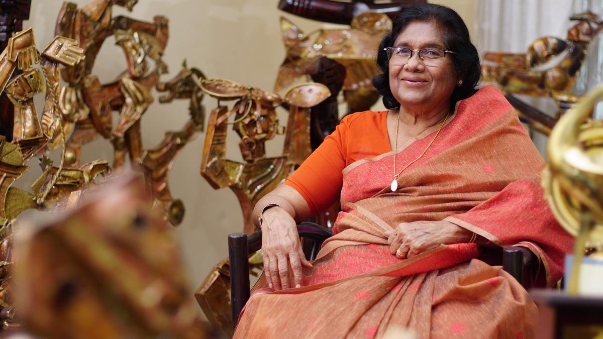 Sculptor Anila Jacob hosts an exhibition of her works at her home in Aluva