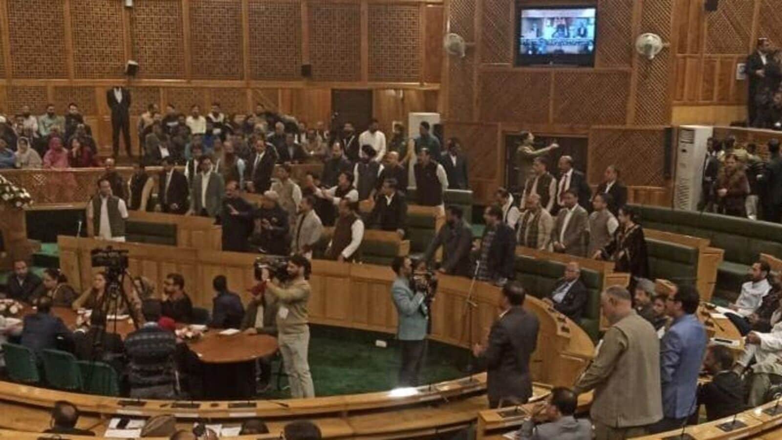 Chaos mars J-K Assembly’s first session after PDP MLA moves resolution against Article 370 abrogation